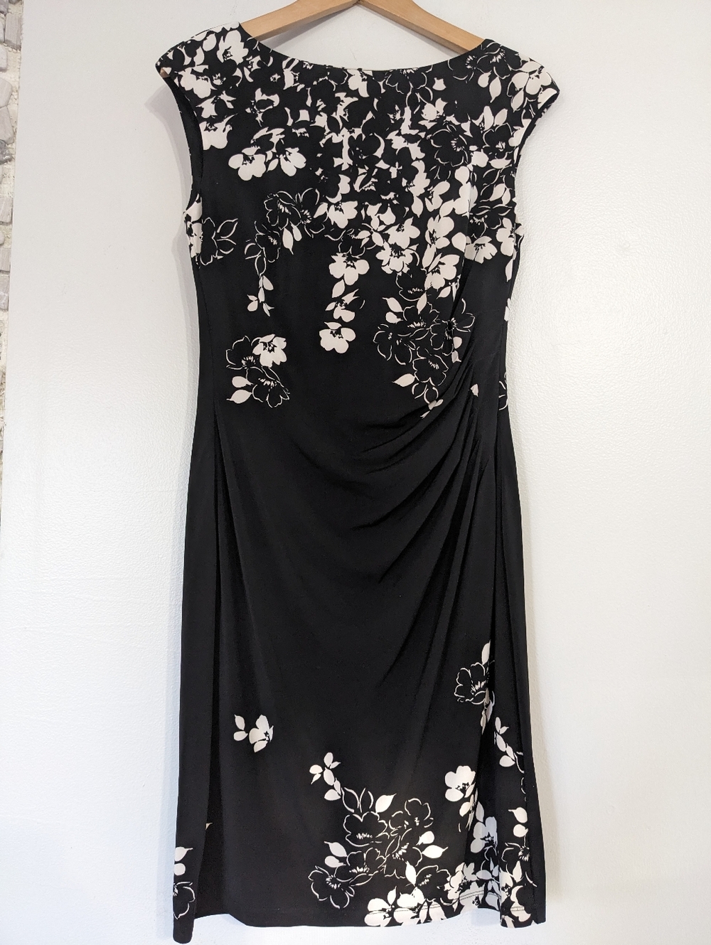 Lauren Ralph Lauren Dress Women's Size 8 Black White Summer Sleeveless Lined